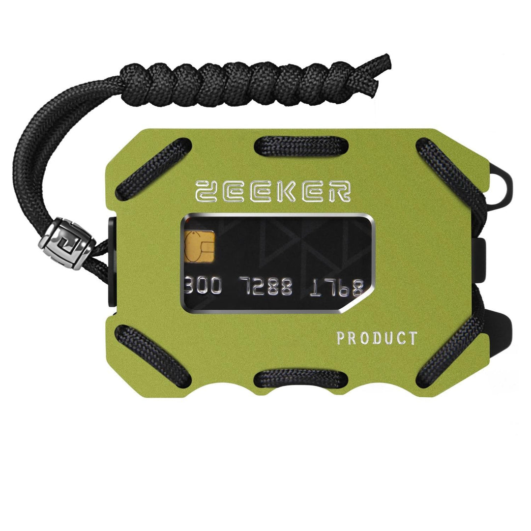 Rfid Metal Card Holder With Bottle Opener Green