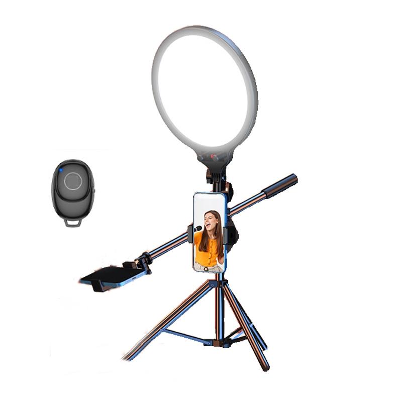 Full-screen 12.6 Selfie Ring Light Tripod Set - 210cm for Live Stream - 55Cm Overhead Shot