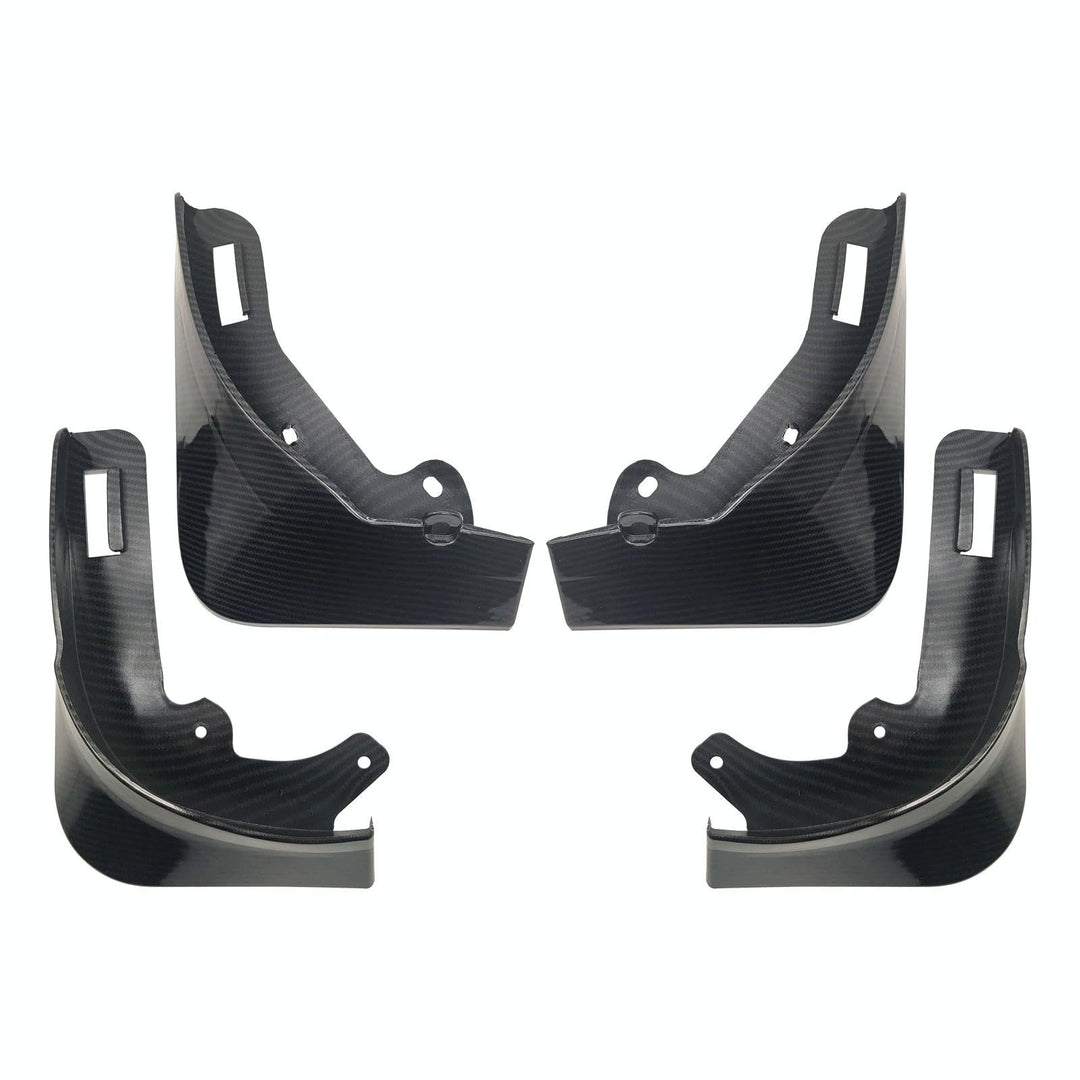 For Tesla Model Y Car Punch-Free Front And Rear Wheel Soft Rubber Fender Guard - Carbon Fiber - Carbon Fiber