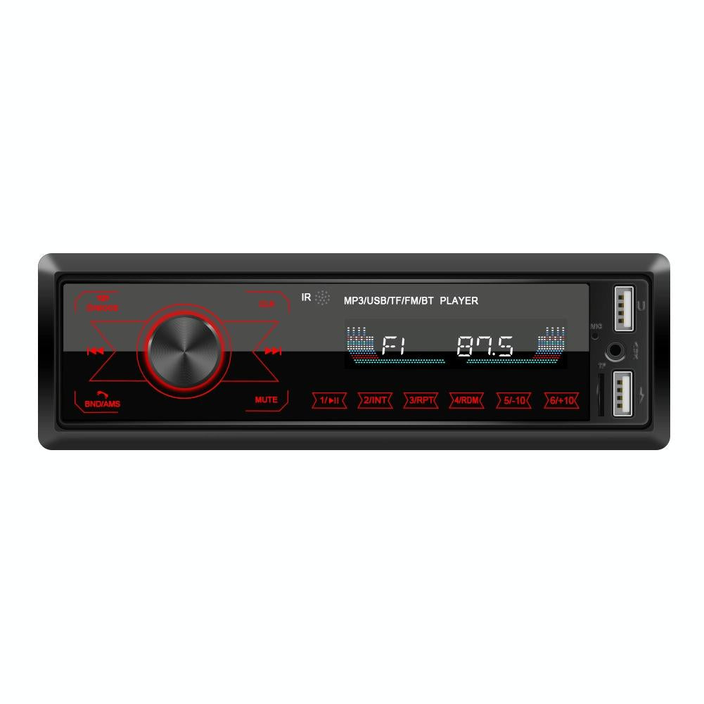 Touch Car Bluetooth Speakerphone With Double U Disk & Colourful Lights - Standard + 8G Memory Card