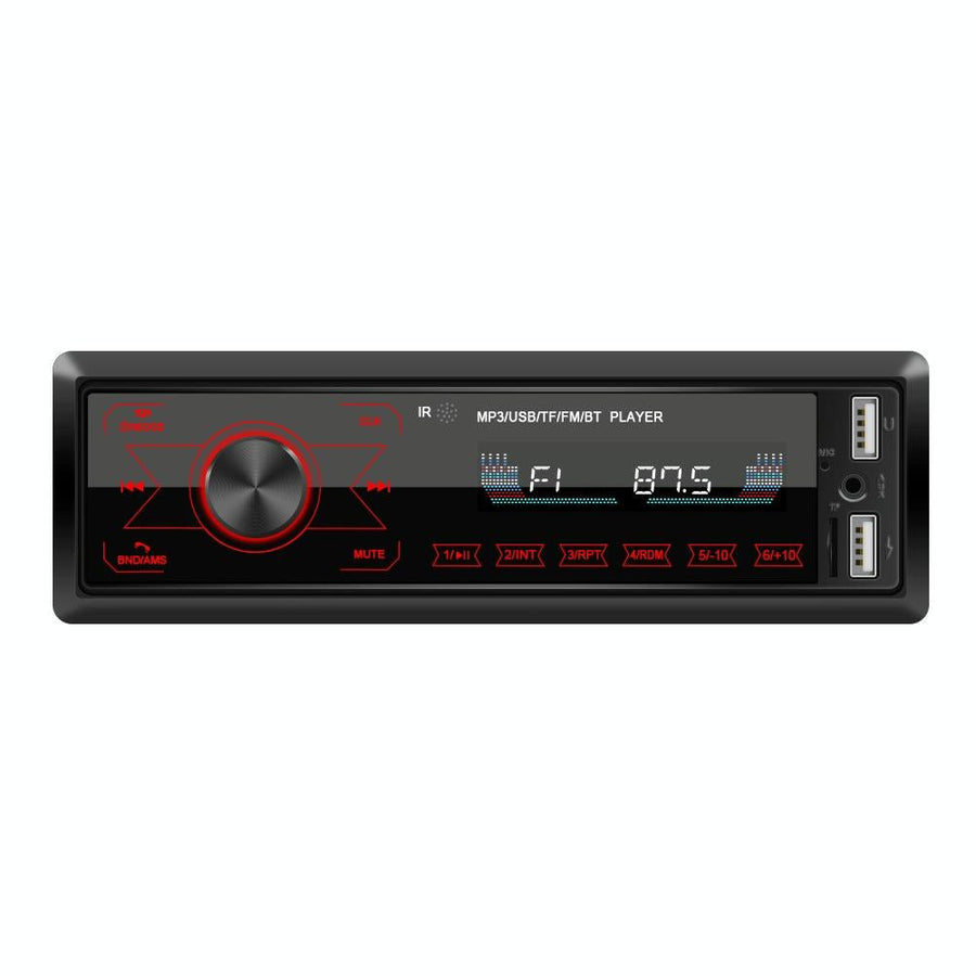Touch Car Bluetooth Speakerphone With Double U Disk & Colourful Lights - Standard + 8G Memory Card