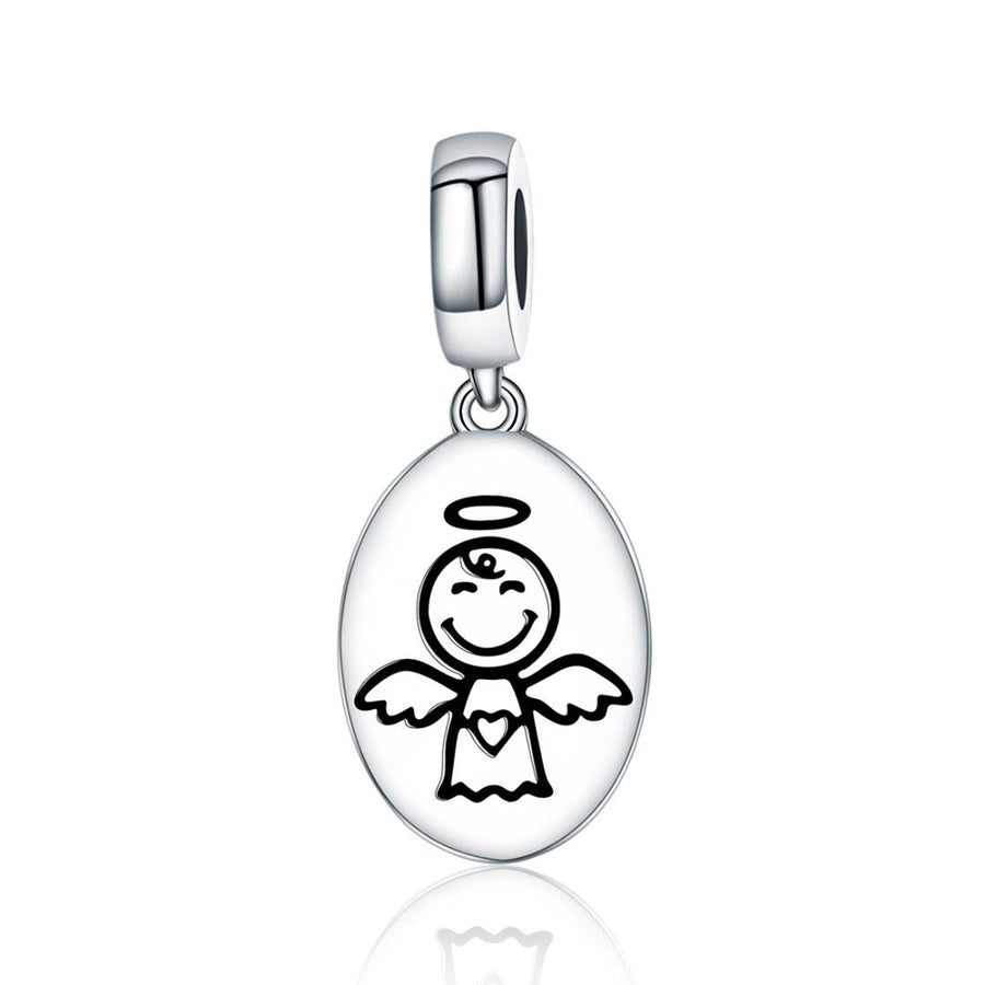 925 Sterling Silver Guardian Angel Necklace & Bracelet Charm