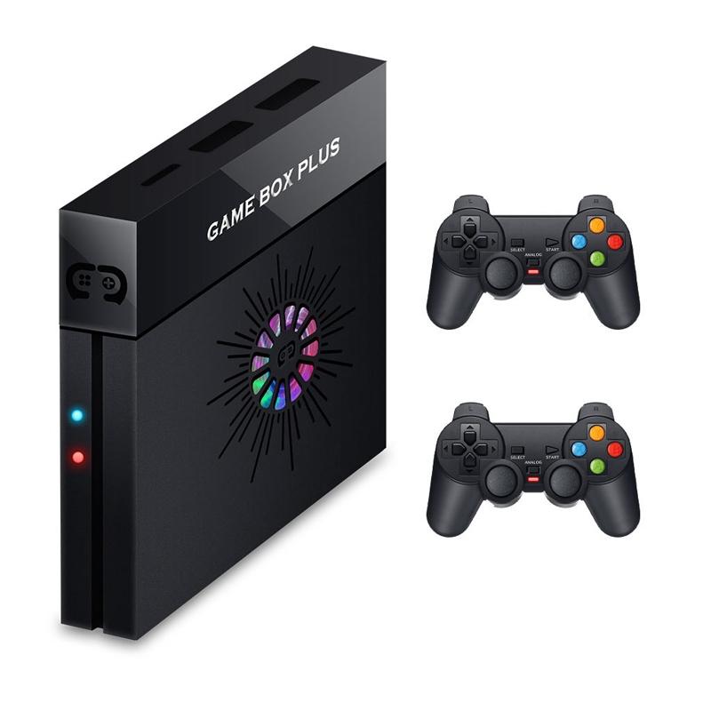 X6S 4K Hd Tv Game Console With Wired Handle - 128G Double Battle For Psp / N64 3D Arcade - 128G Wireless Handle