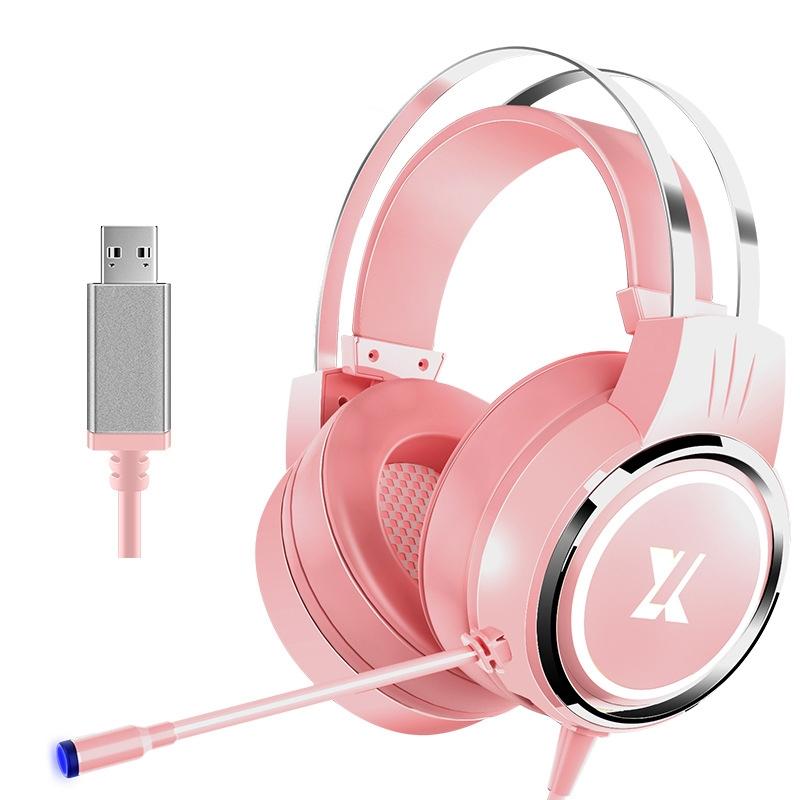 7.1 Gaming Headset With Mic Pink