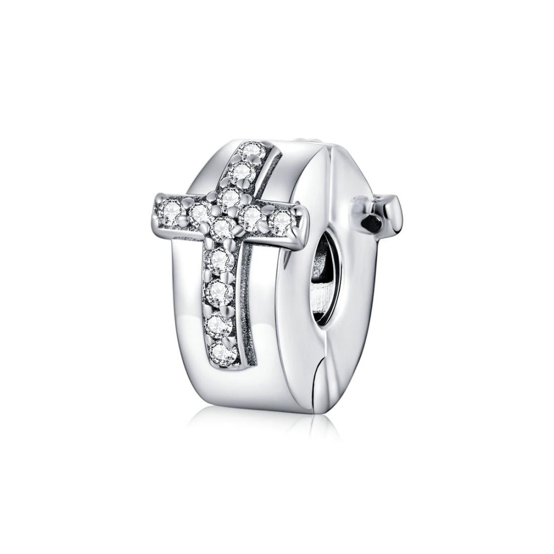 925 Sterling Silver Cross Bead Buckle For Diy Accessories