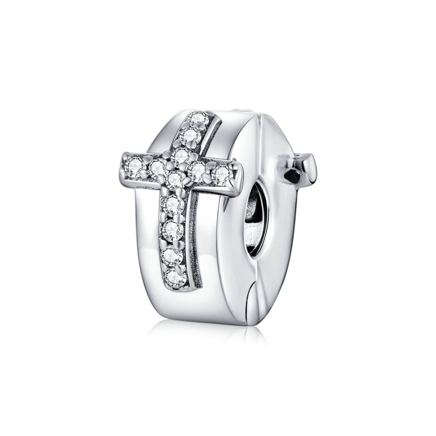 925 Sterling Silver Cross Bead Buckle For Diy Accessories