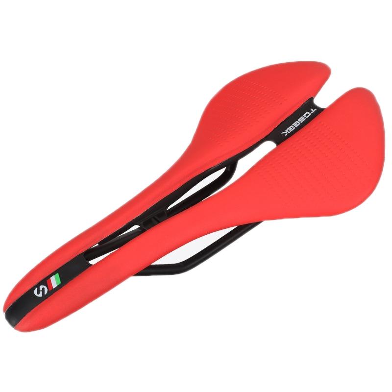 Toseek Road Bike Saddle Black - Red