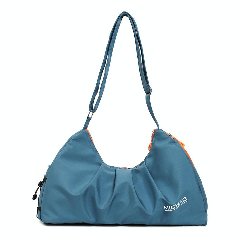 Swim Bag with Shoe Compartment - Beige Dry / Wet Separation - Blue