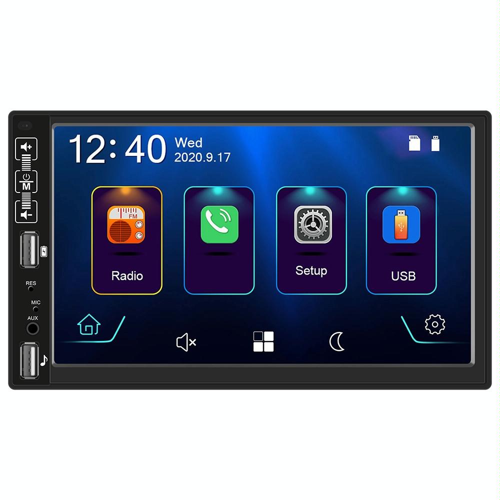 7 Inch Car Hd Mp5 Player W / Carplay Bluetooth Fm U Disk Remote - Standard + 8Led Camera