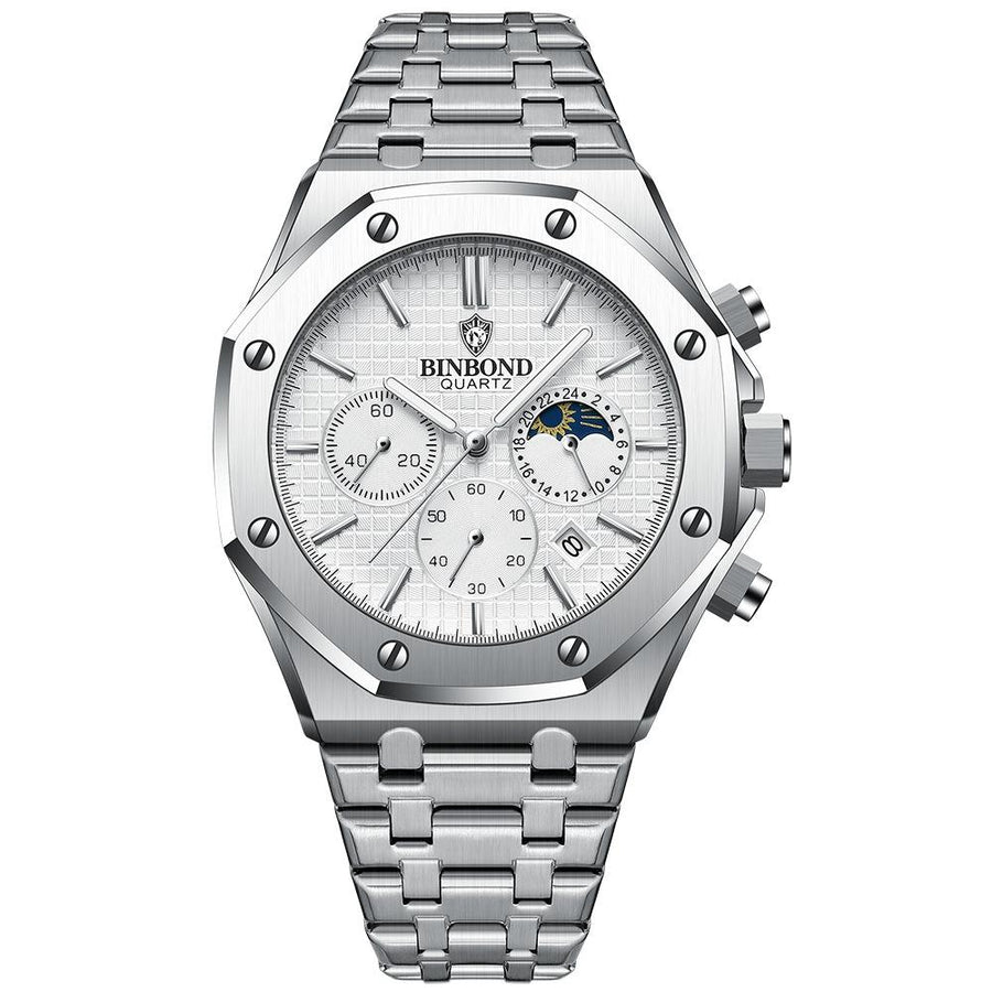 Waterproof Multifunctional Business Watch - Luminous Quartz