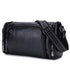 Black Cowhide Messenger Bag For Men Single Shoulder Sports Bag