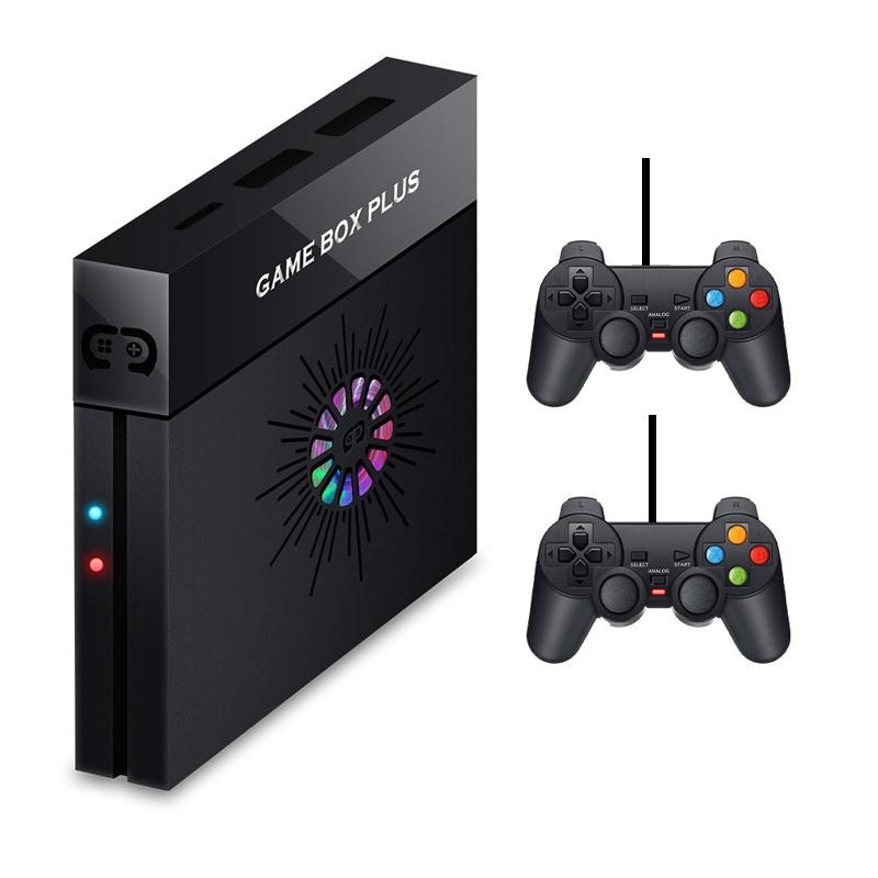 X6S 4K Hd Tv Game Console With Wired Handle - 128G Double Battle For Psp / N64 3D Arcade - 64G Wired Handle