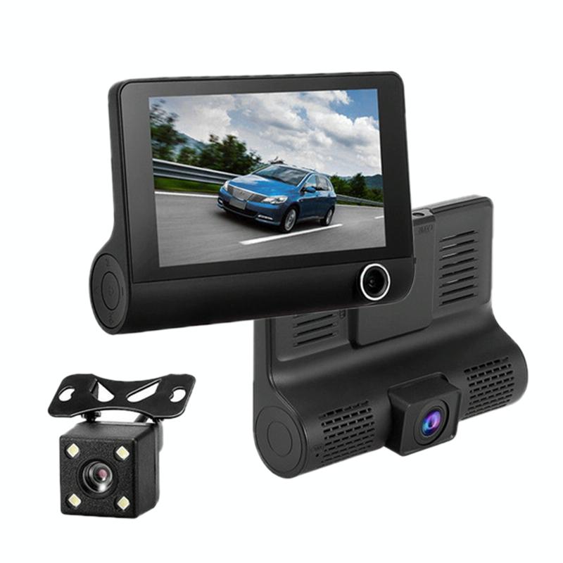 Hd 1080p Car Dvr with 3-in-1 Function and Wide Angle Night Vision - 4 Inch