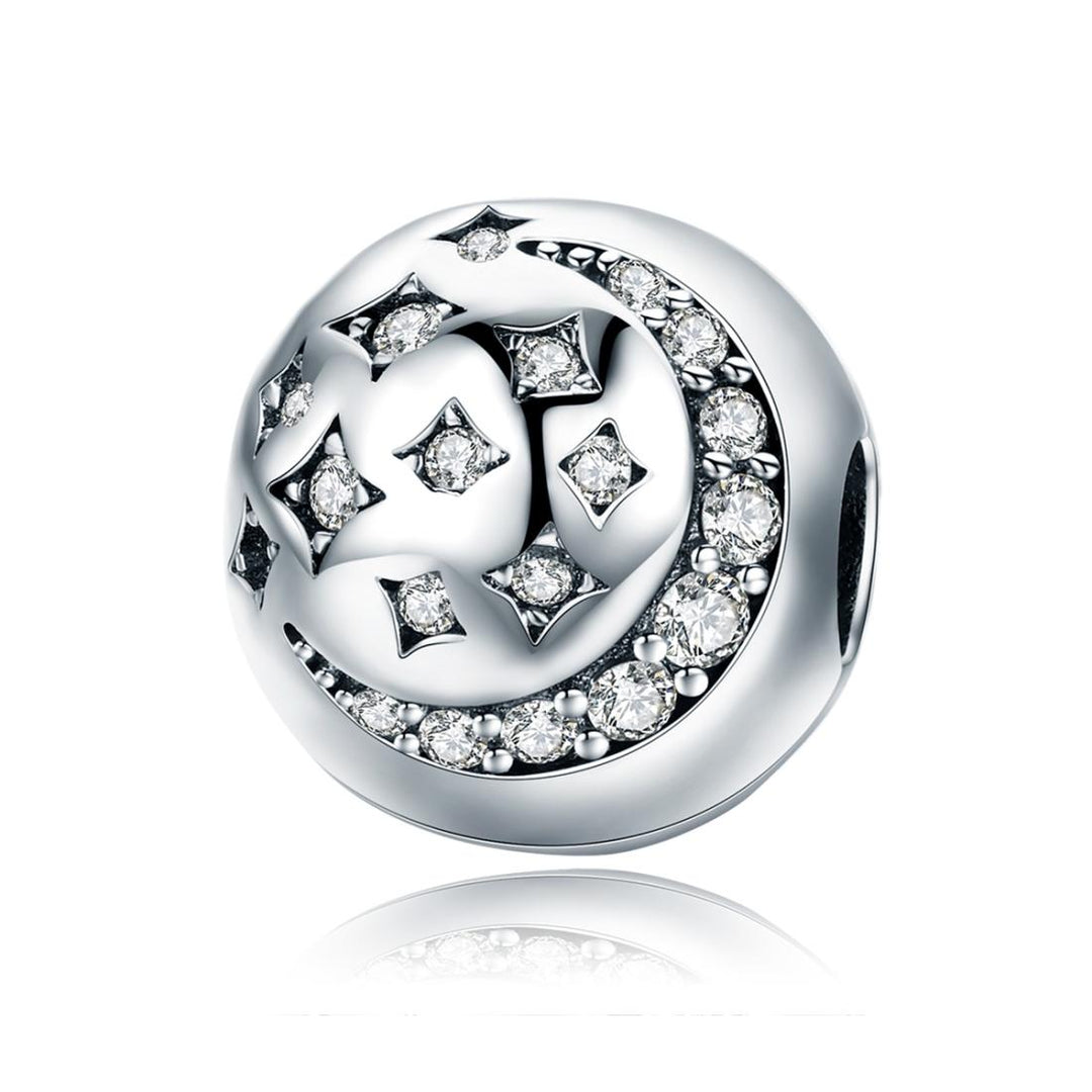 925 Sterling Silver Exquisite Star Diamond Beads For Diy Bracelets & Necklaces