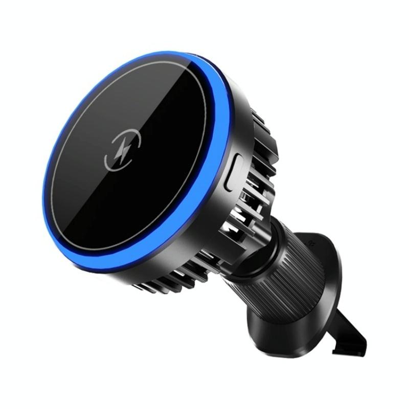 Wireless Car Charger with Rgb Light and Magnetic Air Outlet