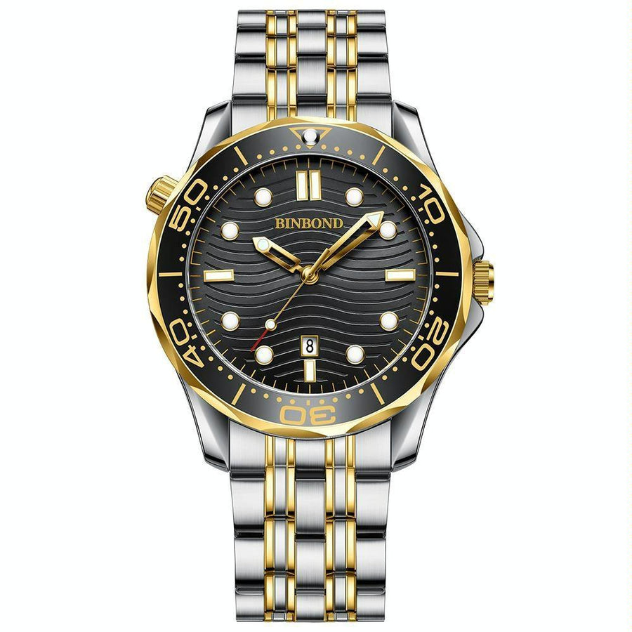 Waterproof Men Sports Watch - Inter-gold Luminous