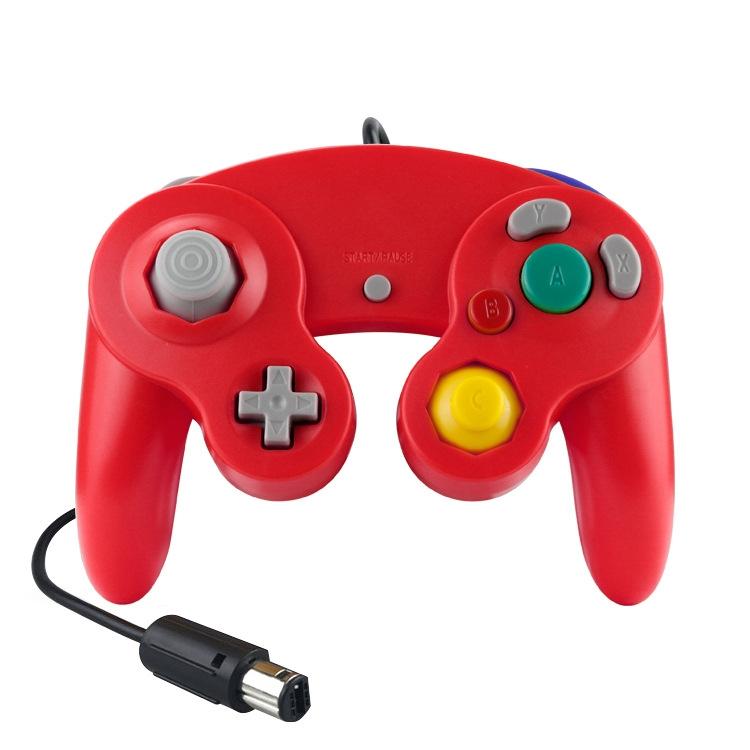 2-pack Wired Vibrating Game Controller for Nintendo Ngc / Wii - Red