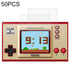 50-pack Tempered Glass Film for Nintendo Game Watch - Clear