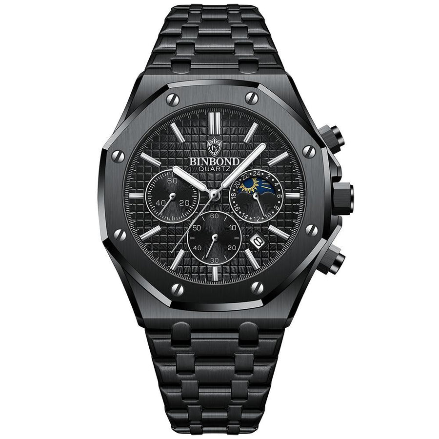 Waterproof Multifunctional Business Watch - Luminous Quartz
