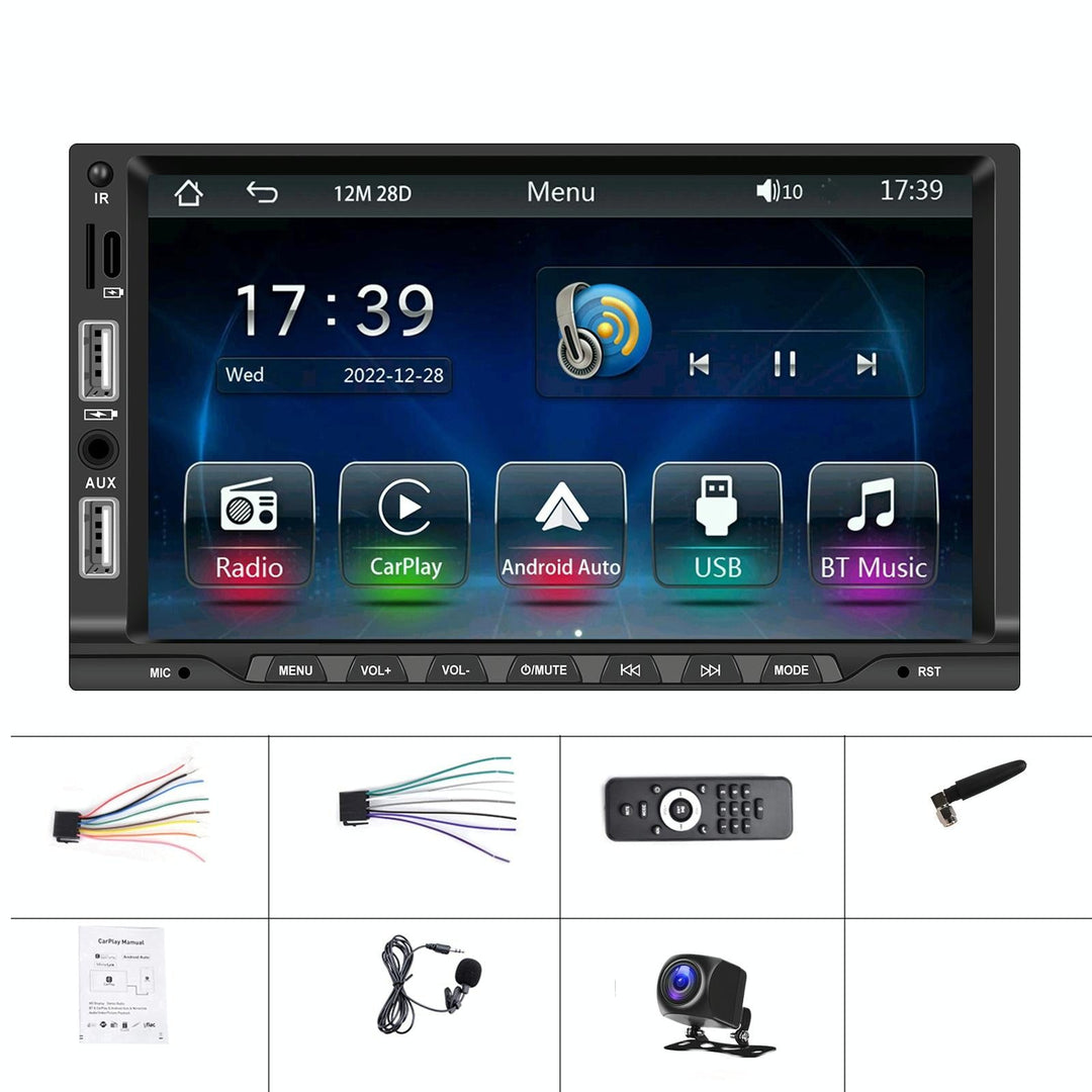 7 Inch Car Mp5 Player Carplay / Android Auto / Mirror Link / Bluetooth - Standard - With Ahd Camera