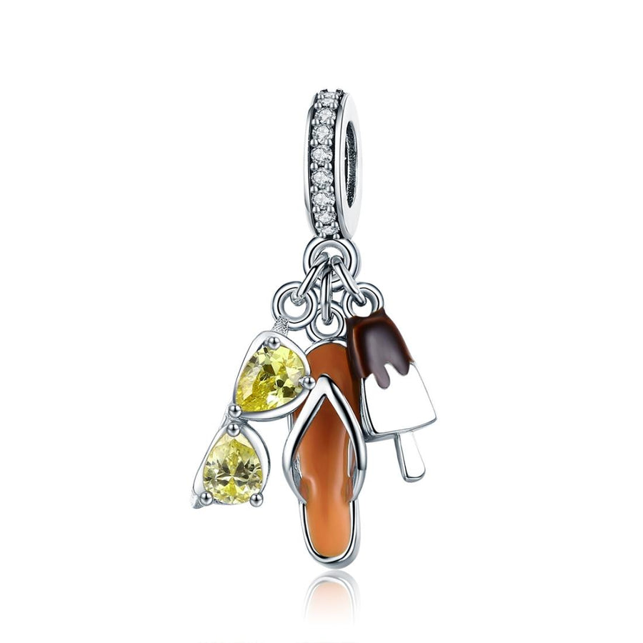 925 Sterling Silver Summer Cozy Head Pendant For Diy Bracelets & Necklaces