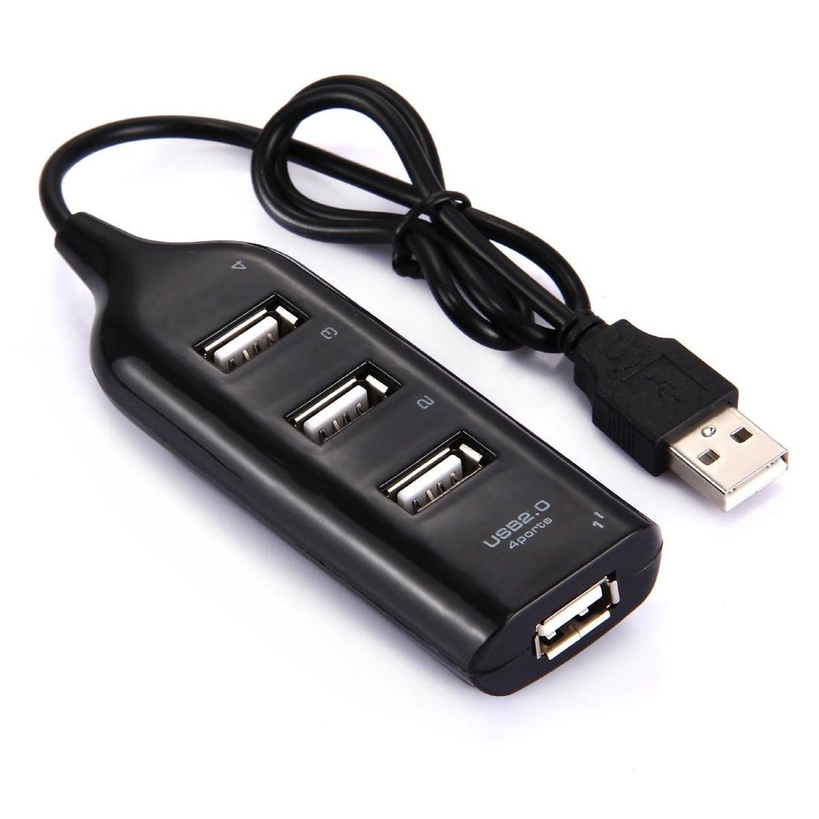 4-Port Usb 2.0 Hub 30Cm Cable Length - Black