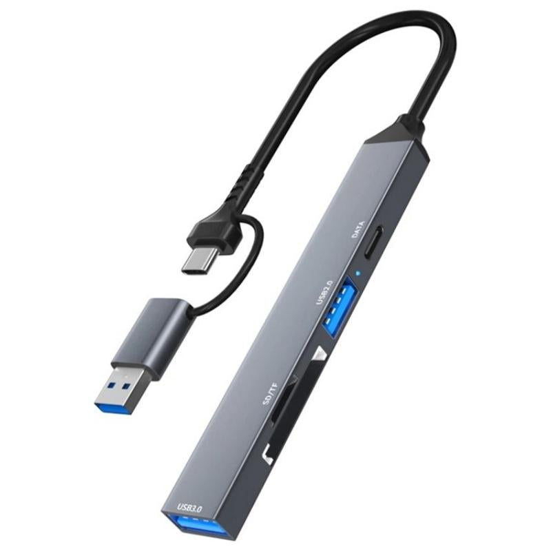 Usb 3.0 Hub With Sd / Tf Card Reader & Docking Station