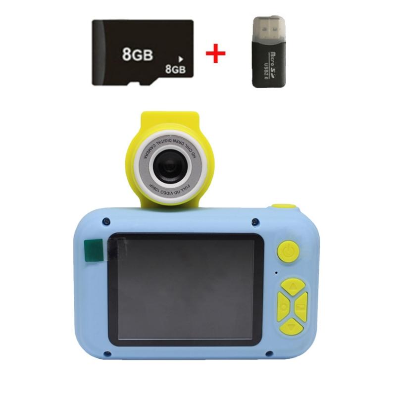 Reversible Mini Hd Child Camera with 8g Card Reader - Blue