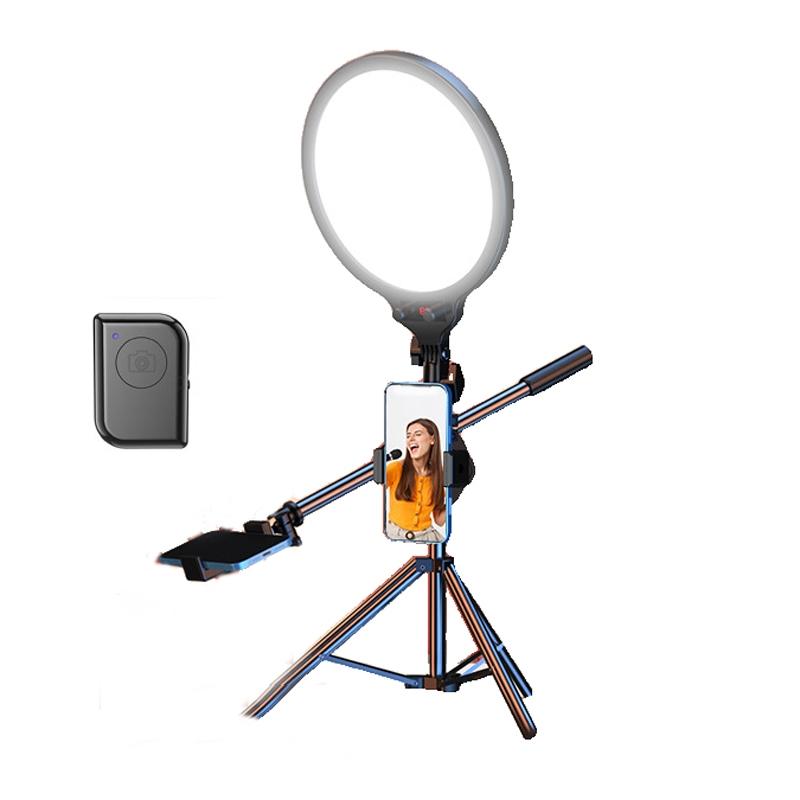Full-screen Selfie Ring Light Tripod Set for Live Stream - 210cm Height - 55Cm Overhead Shot