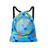 Blue Waterproof Drawstring Beach Bag L Size For Kids Wet & Dry Separation Shoulder Strap - Blue S