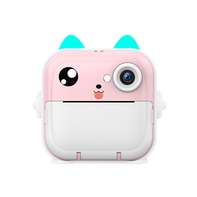 Instant Camera with Thermal Printer and Hd Video - Blue 16g - 32G Pink