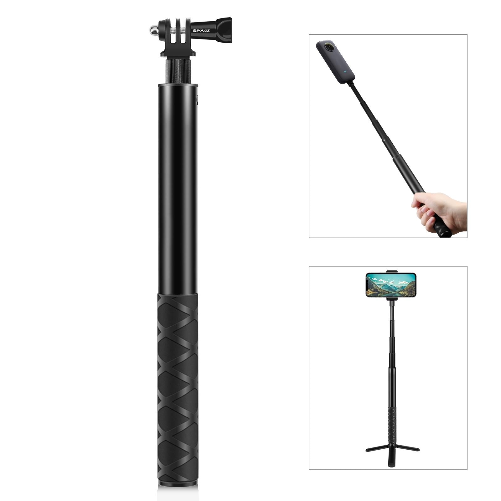 110cm Metal Selfie Stick Monopod for Insta360 one Rs X2 X3 X4