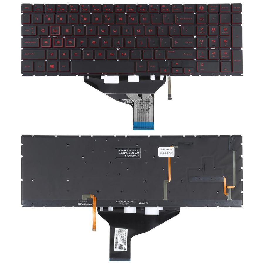 Red Backlit us Keyboard for Hp Omen 15 / 17 Series