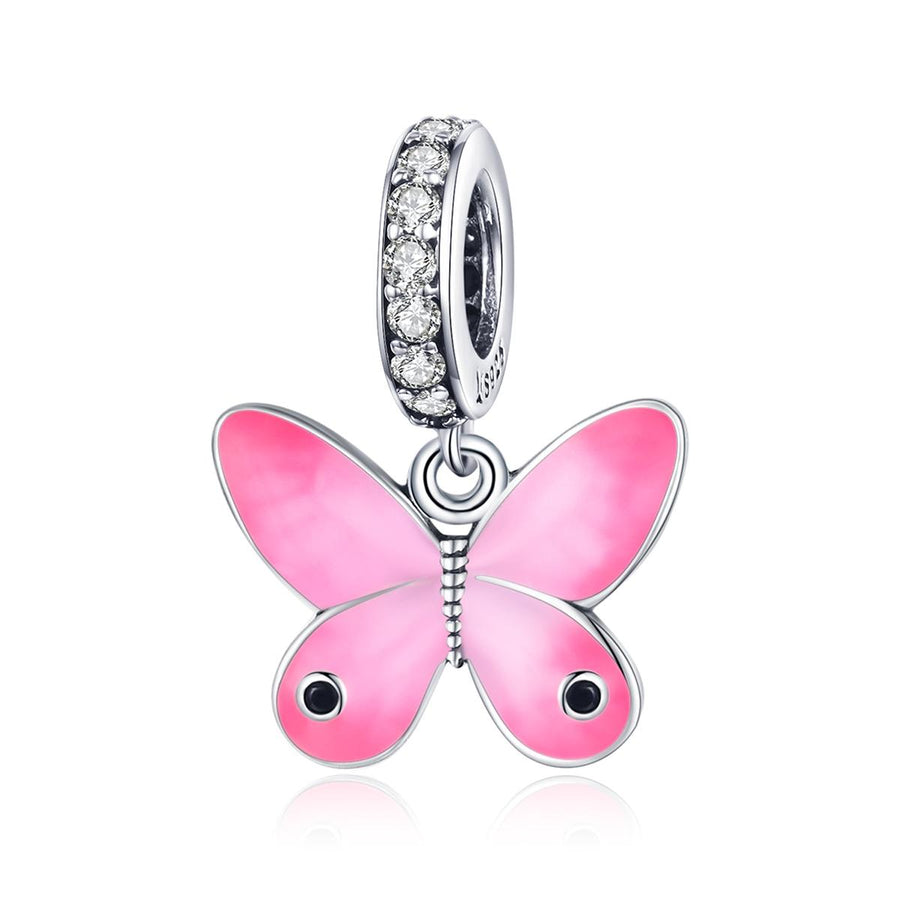925 Sterling Silver Butterfly Pendant For Diy Bracelets & Necklaces