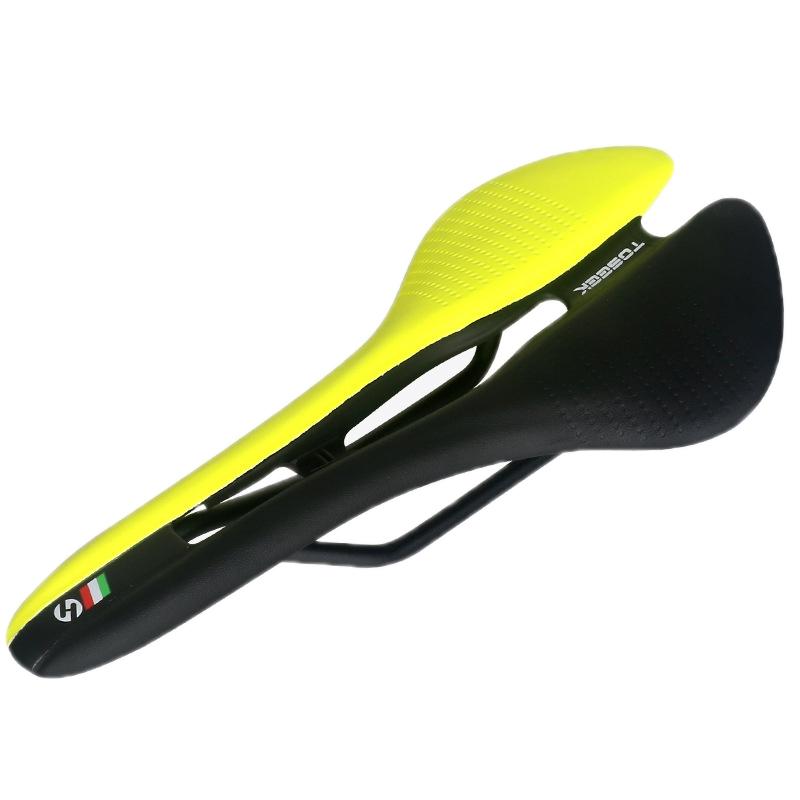 Toseek Road Bike Saddle Black - Black Yellow