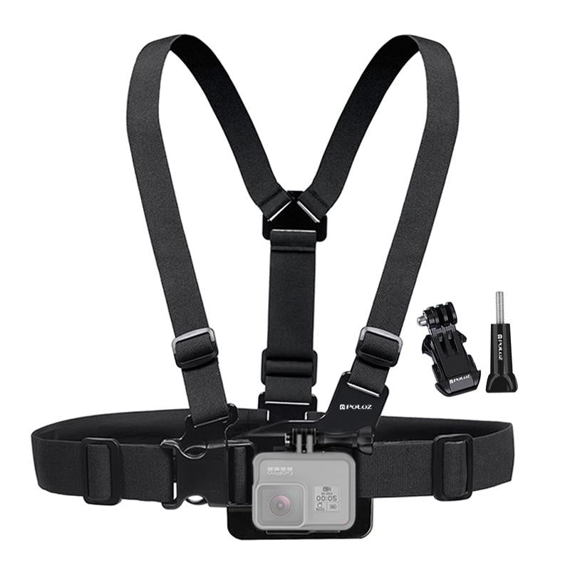 Universal Body Mount Belt for Action Cameras with j Hook and Long Screw