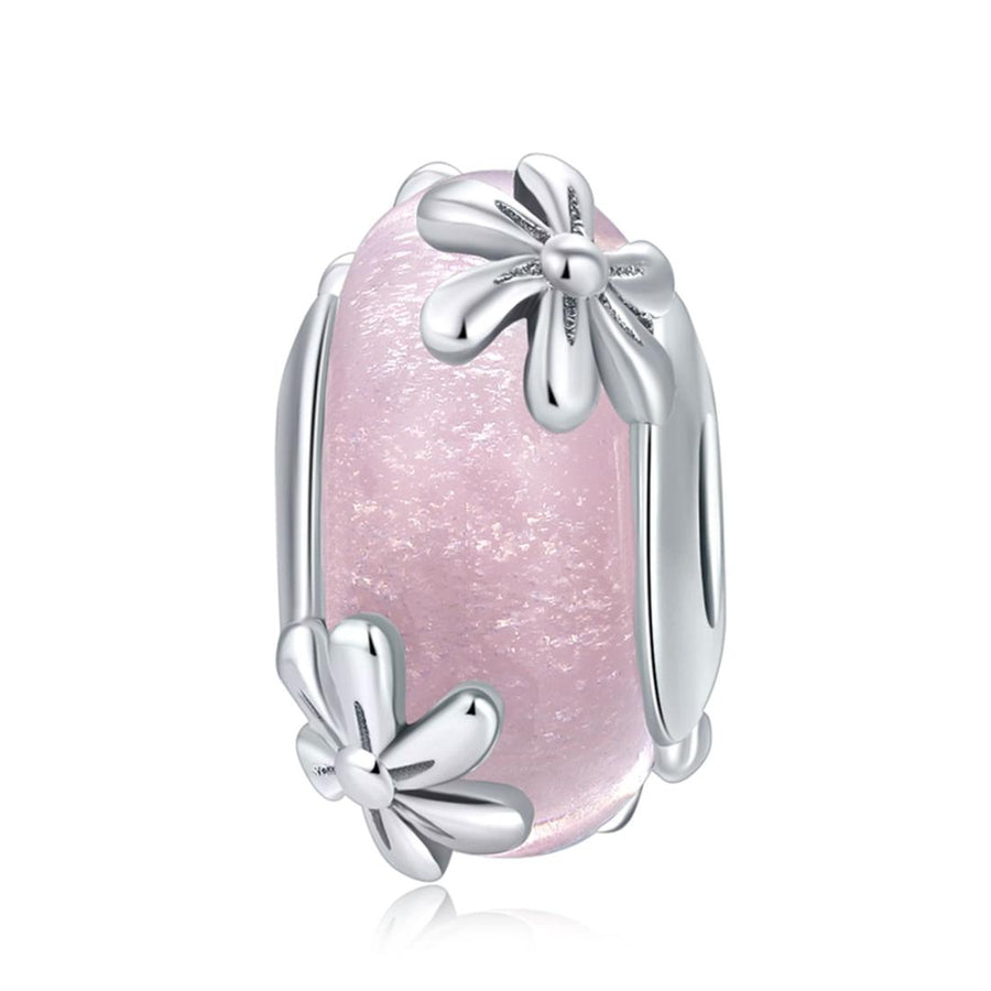 925 Sterling Silver Spring Flower Beads For Diy Bracelets & Necklaces