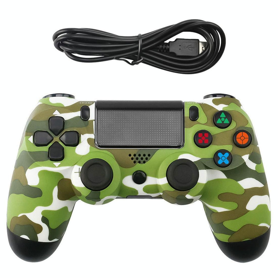 Snowflake Button Wired Gamepad for Ps4 - Green Camouflage