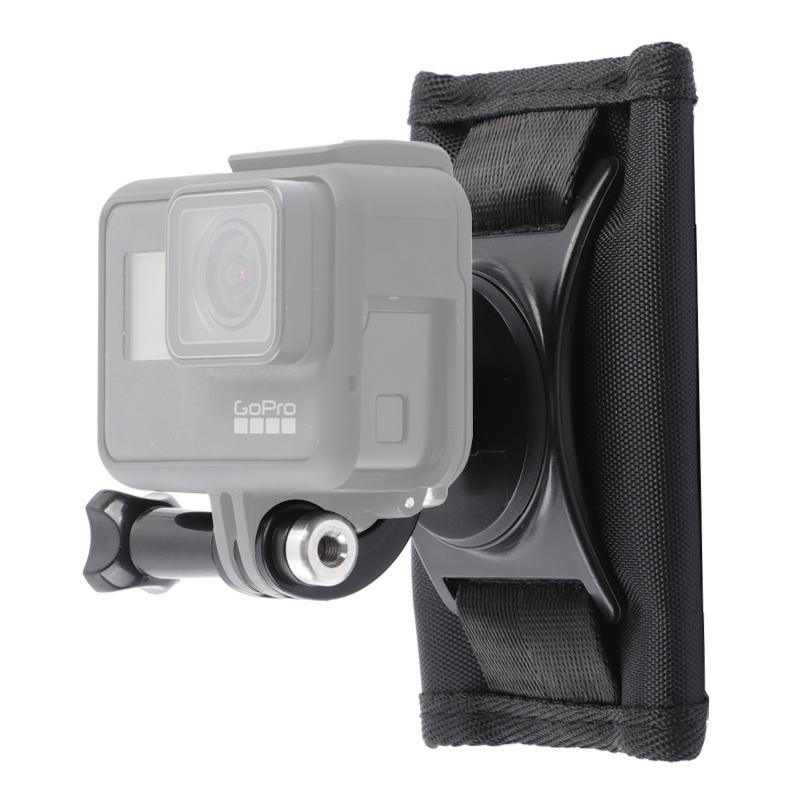Backpack Mount for Gopro and Other Action Cameras - Hook and Loop Fastener