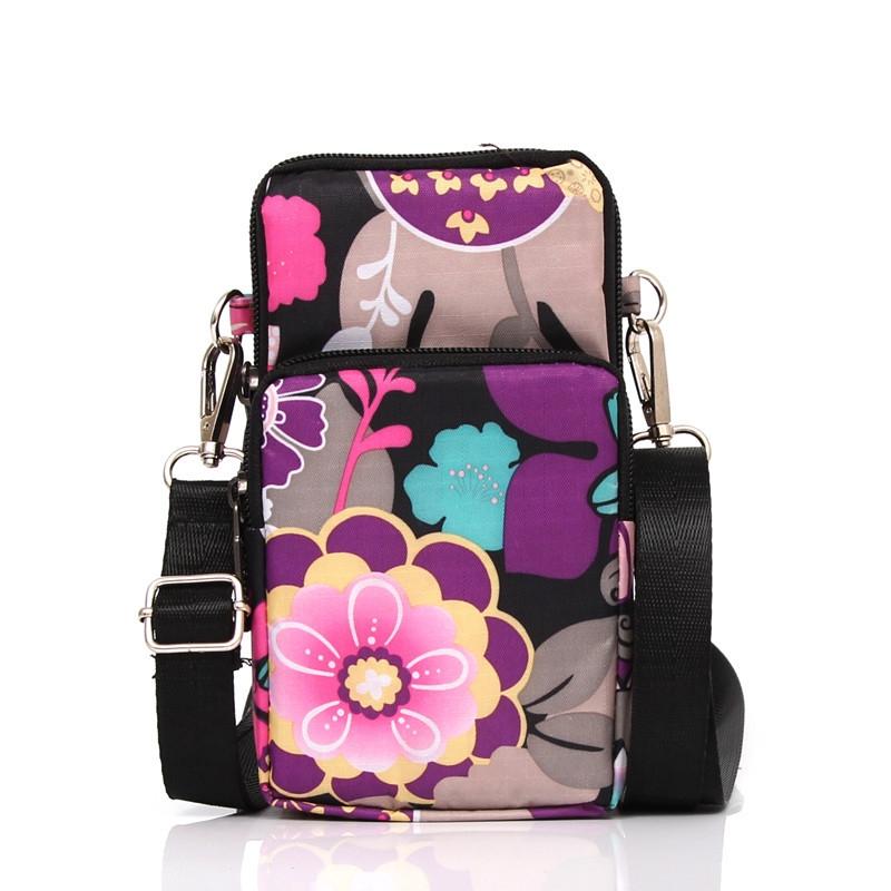 Animal Park Mini Crossbody Phone Wallet With Arm Band - Purple Seal