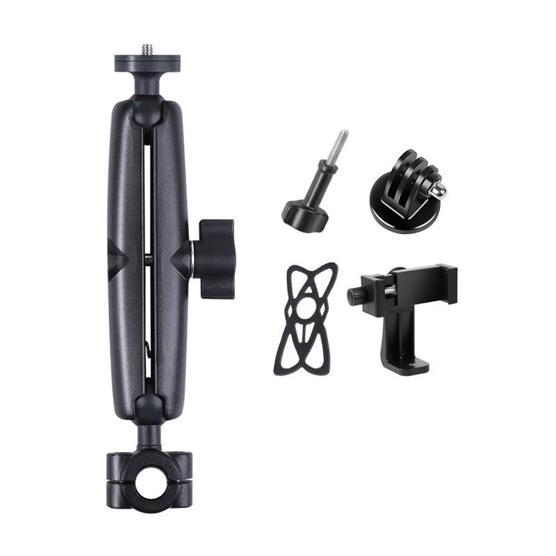 25mm Ballhead Car Seat Mount for Action Cameras with Phone Clamp and Anti-lost Case