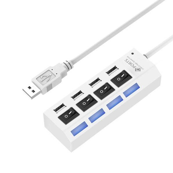 4-Port Usb Hub With High Speed 2.0 Splitter And On / Off Switch