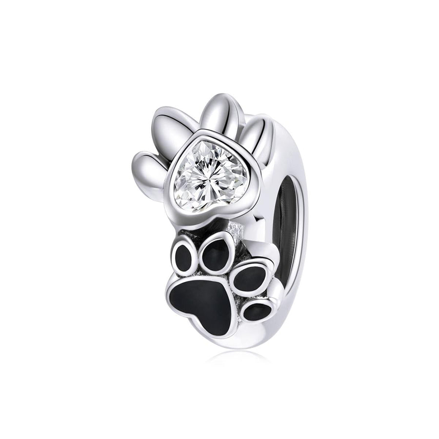 925 Sterling Silver Pet Imprint Beads For Diy Bracelets & Necklaces
