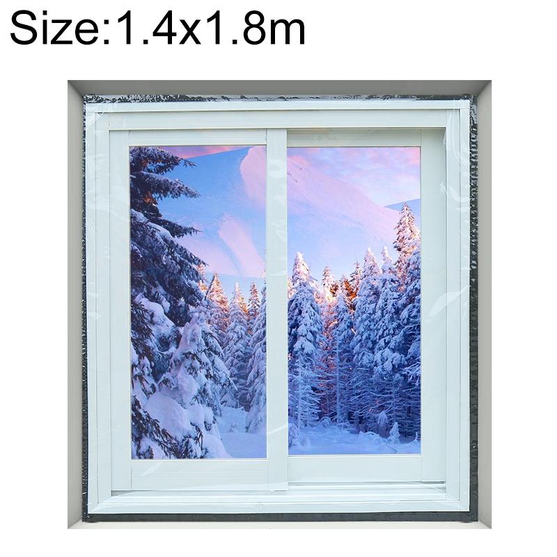 Double-layer Insulation Film for Indoor Windows - Windproof Warm Soundproof - 1.4x1.8m