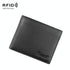 Rfid Men Short Wallet with Card Slots - Black
