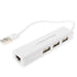 Usb Network Adapter With 3-Port Hub & Rj45 Ethernet
