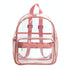 Waterproof Pvc Backpack for Students - Compact and Durable - Candy Colour Pink