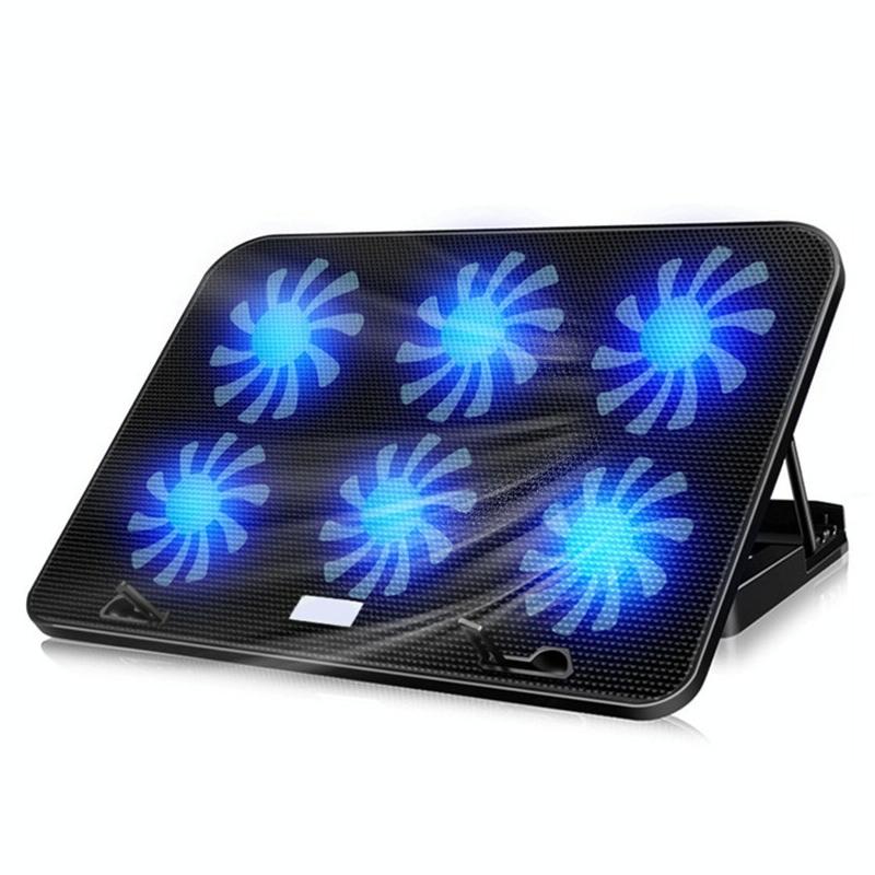Silent Six-fan Cooling Base for Notebook Computers - Heat Sink