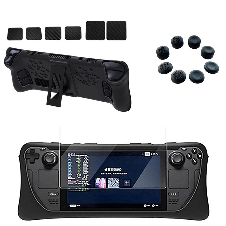 Steam Deck Silicone Case Set with Holder - Protect your Console
