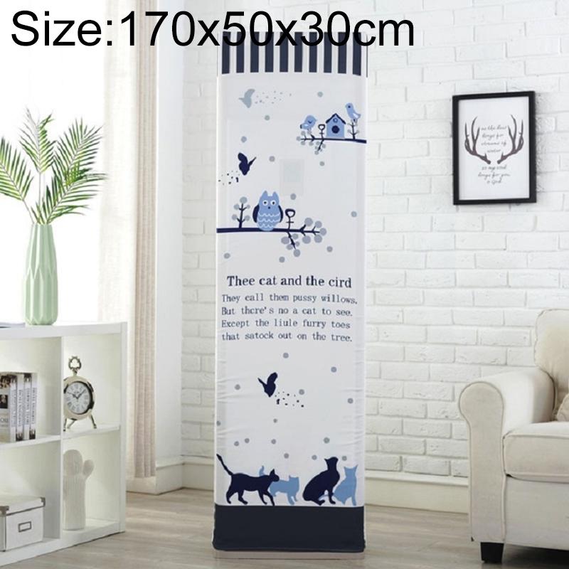 Cat and Bird Fabric Dust Cover for Vertical Cabinet Ac - 170x50x30cm All-inclusive